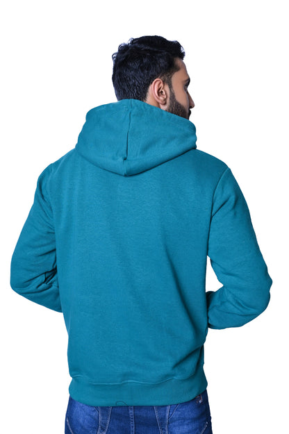 Teal Green Hoodie with "Holiday Club" Embroidery